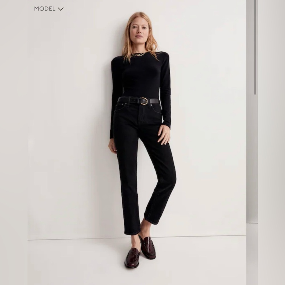 Madewell the mid rise perfect vintage Jean in black